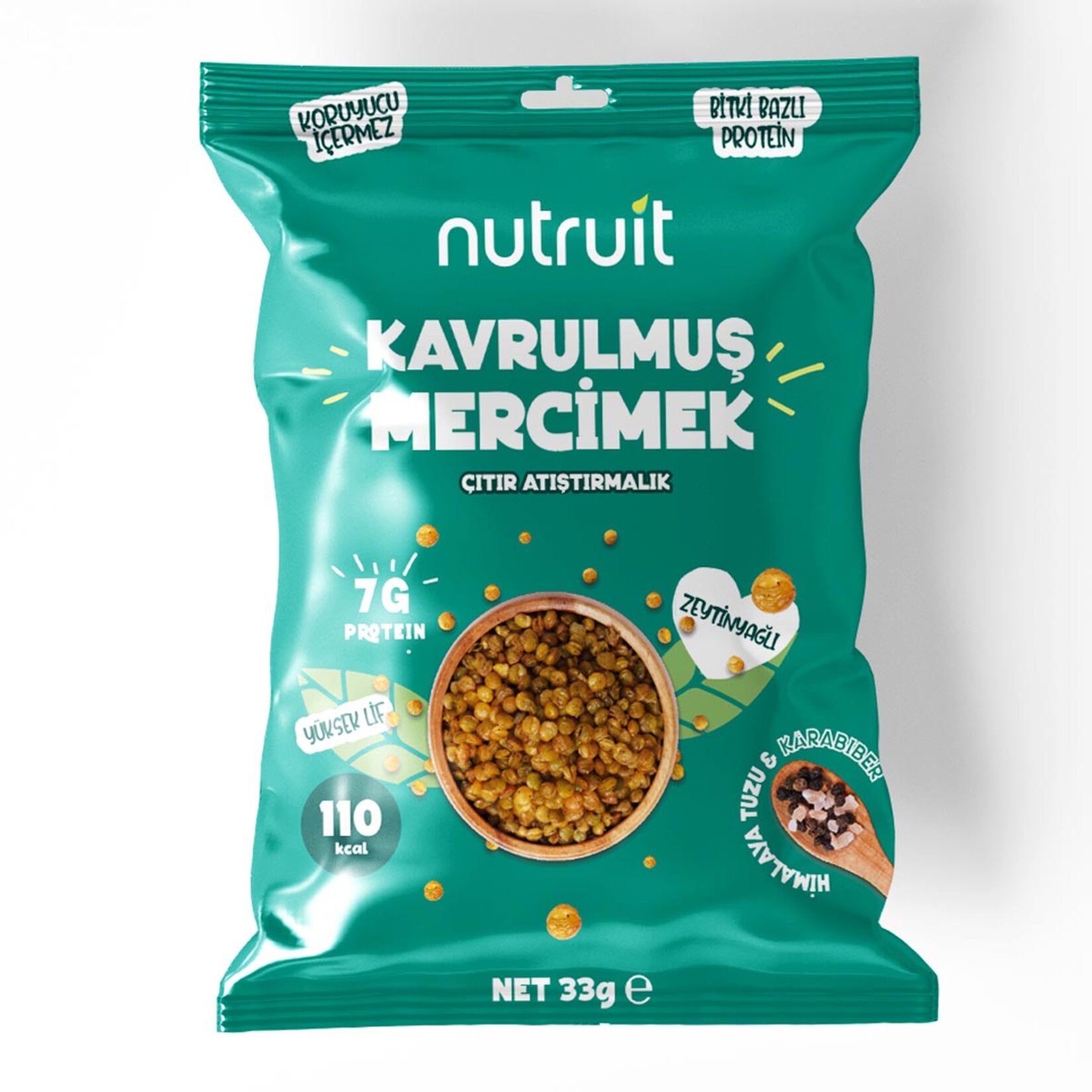 Nutruit Olive Oil & Black Pepper Roasted Lentils bring a bold, satisfying crunch made from simple ingredients.