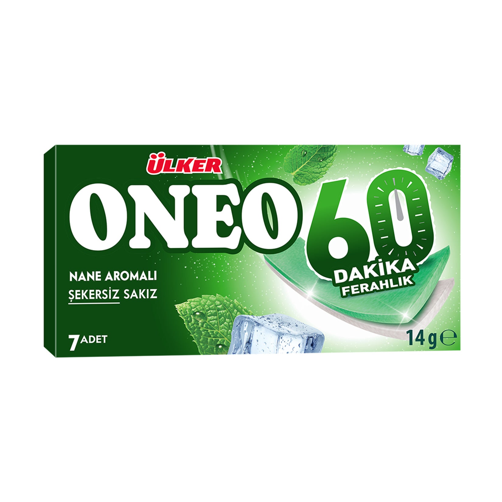 Oneo Slims Green Mint Flavored Chewing Gum delivers a refreshing burst of minty coolness in every sl
