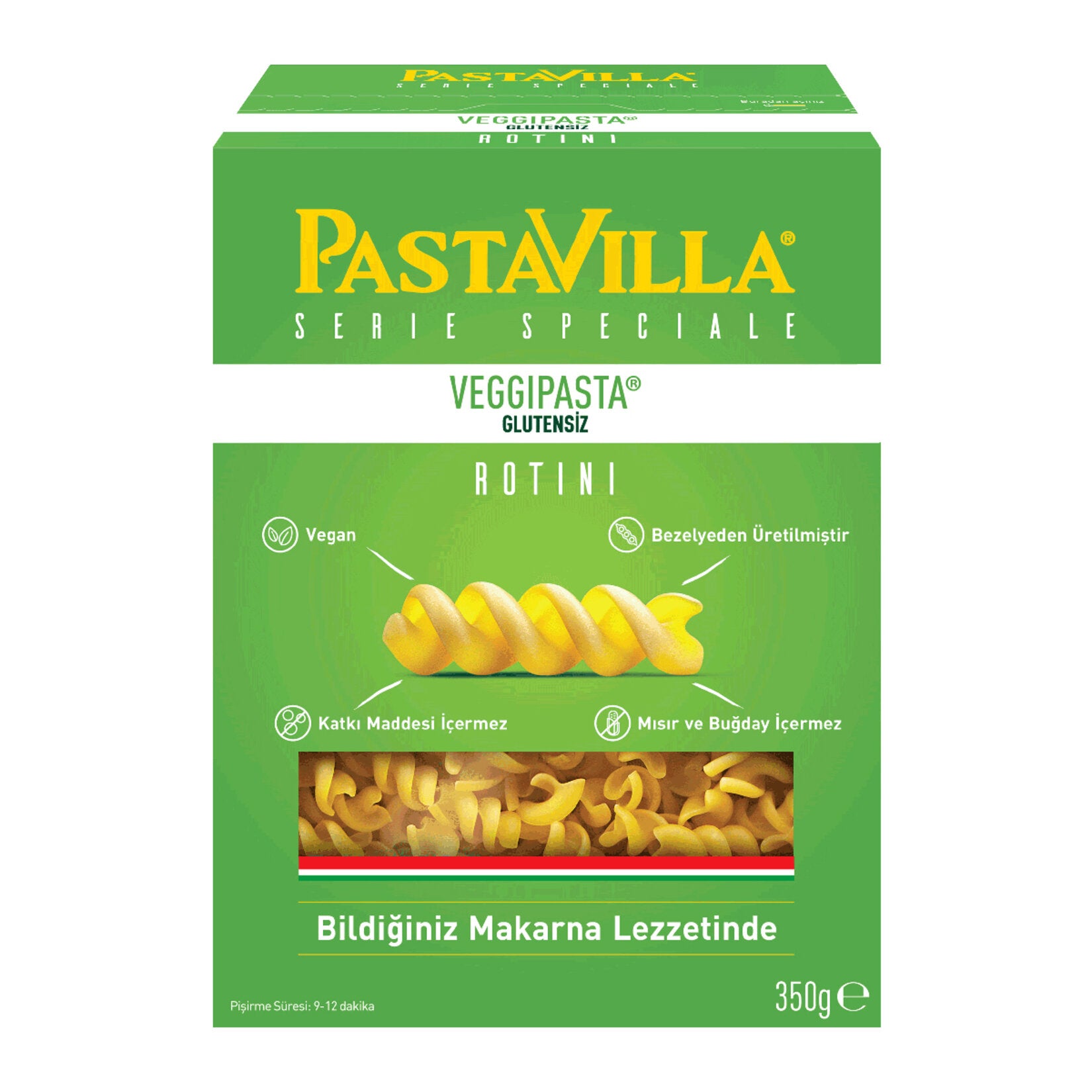 Pastavilla Veggi Gluten-Free Pasta is a wholesome and flavorful alternative to traditional wheat pasta, made from 100% yellow pea flour.