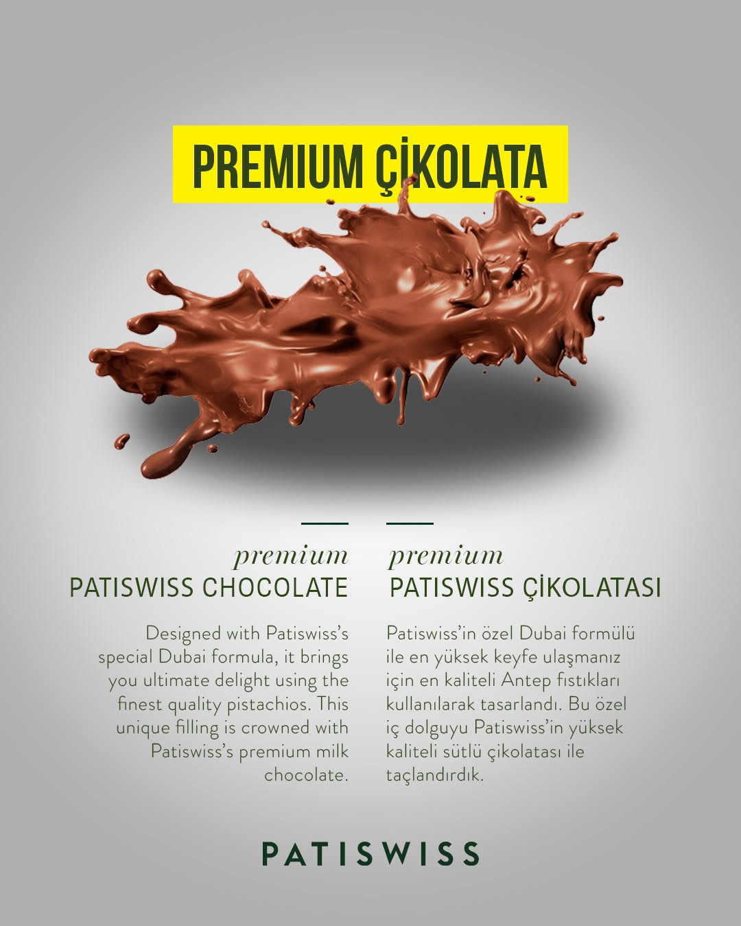 Patislove Patiswiss Juva Luxury Premium Dubai Chocolate- Viral Knafeh Chocolate with Pistachio and Kadayif 7 oz (200g)