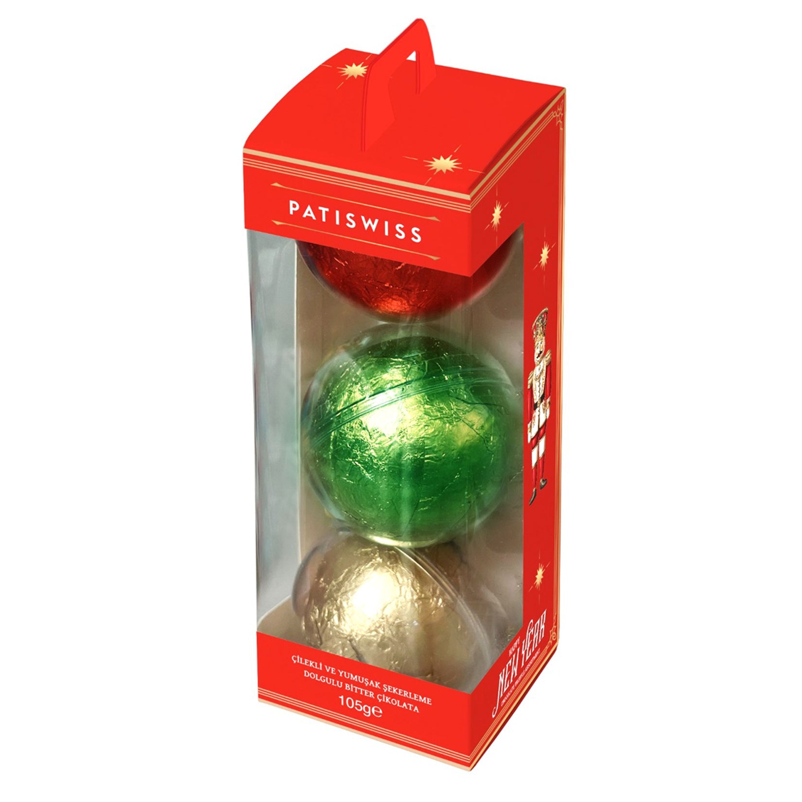 Patiswiss Strawberry Soft Candy Filled Dark Chocolate blends rich dark chocolate with a luscious strawberry and marshmallow-like center for a unique Turkish treat.