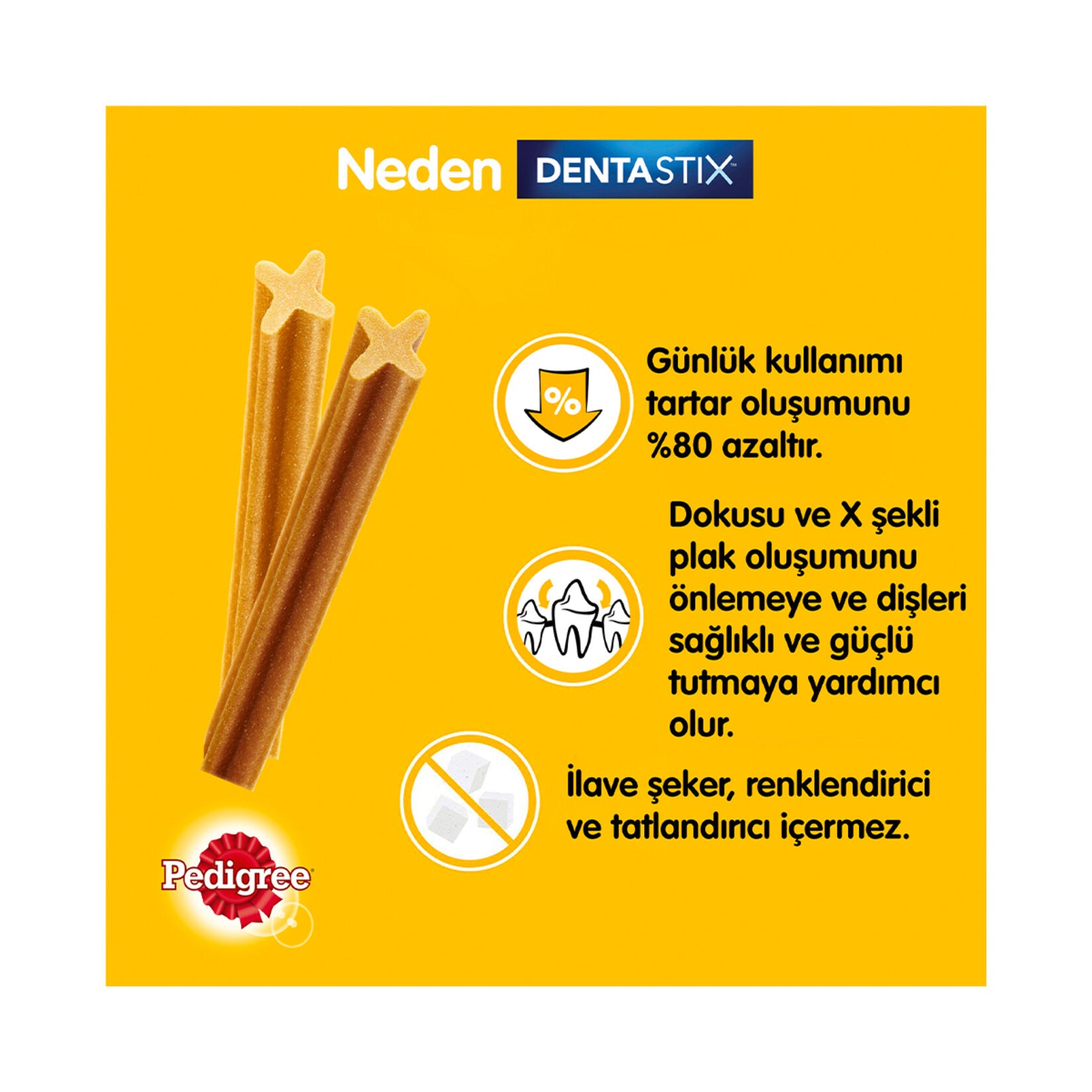 Pedigree Dentastix Dog Treat Sticks are specially designed dental chew treats that help support your dog’s daily oral care routine.