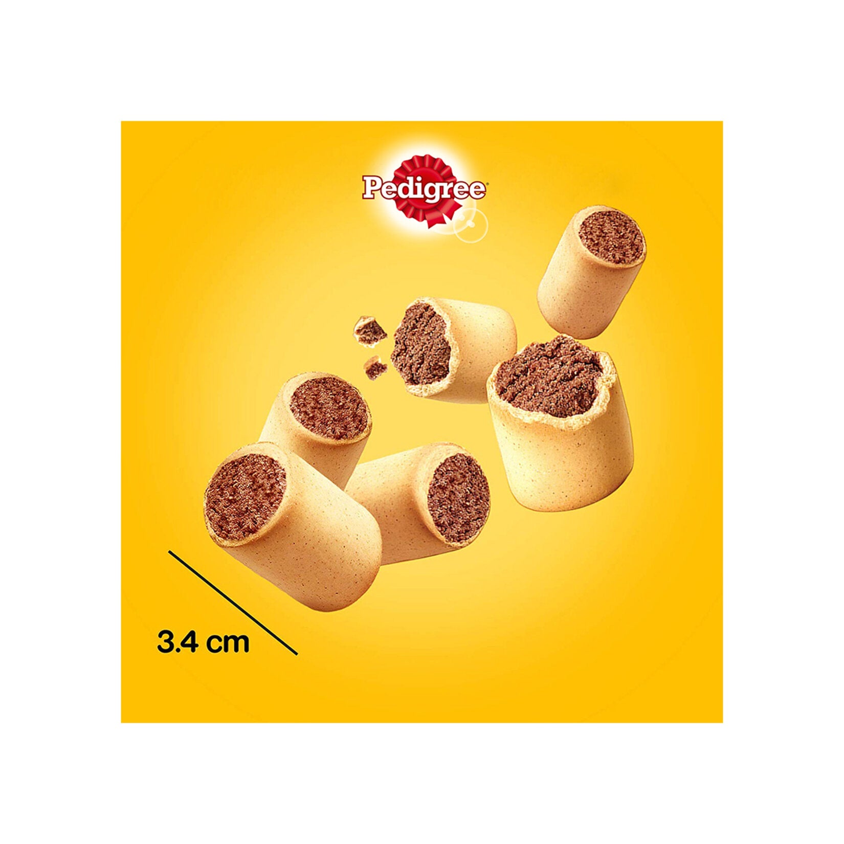 Pedigree Markies Dog Treat 150 g is a flavorful snack designed to reward and delight your dog.