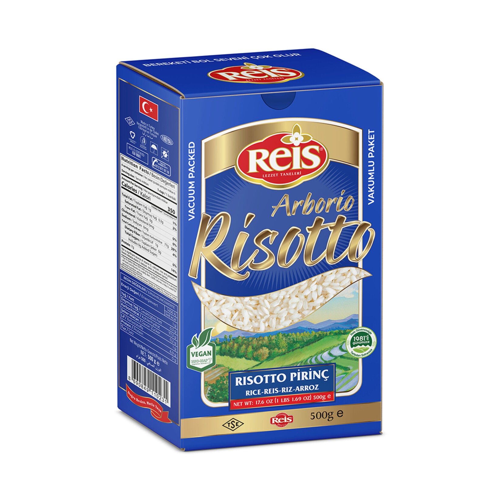 Bring the rich flavors of Italian cuisine to your kitchen with Reis Arborio Risotto Rice.