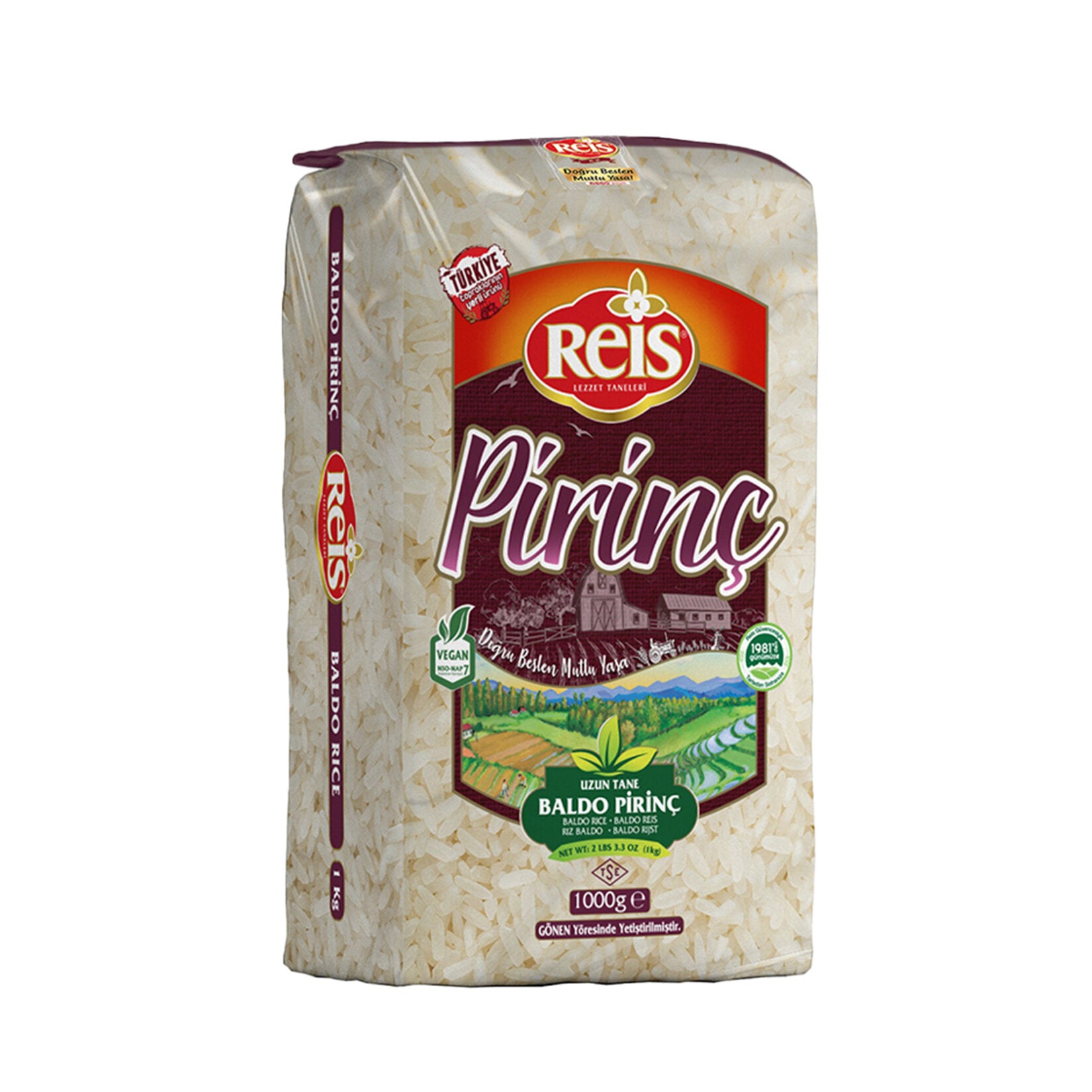 Reis Baldo Rice is a premium-quality grain sourced from the fertile lands of Gönen, Türkiye.