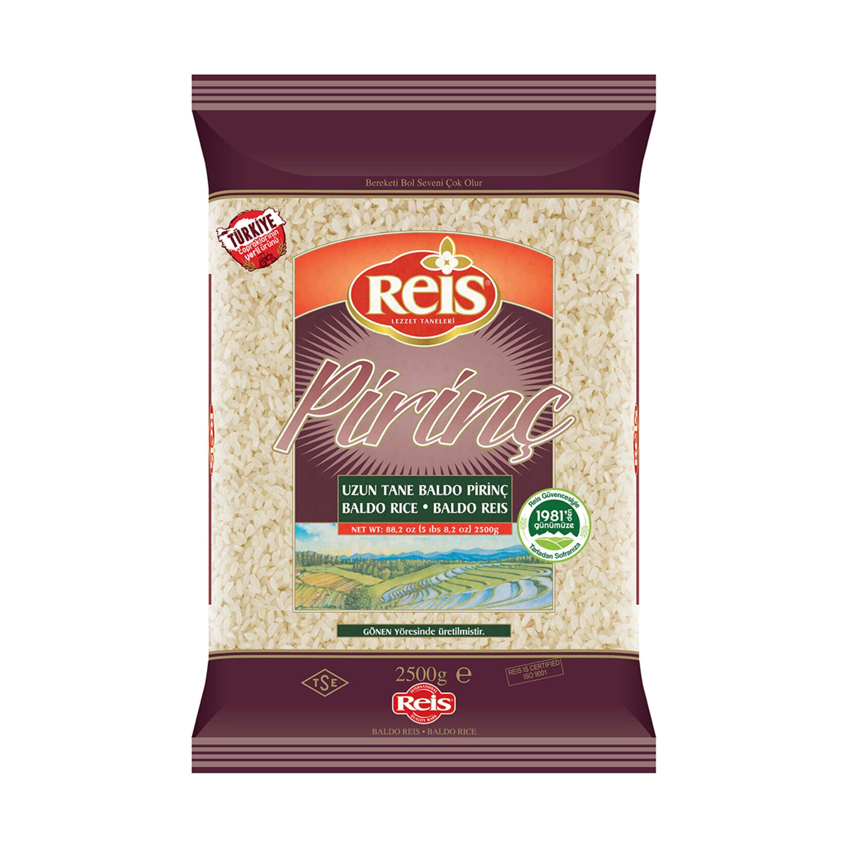 Reis Baldo Rice is a premium-quality rice variety grown in the fertile lands of Gönen, Türkiye.