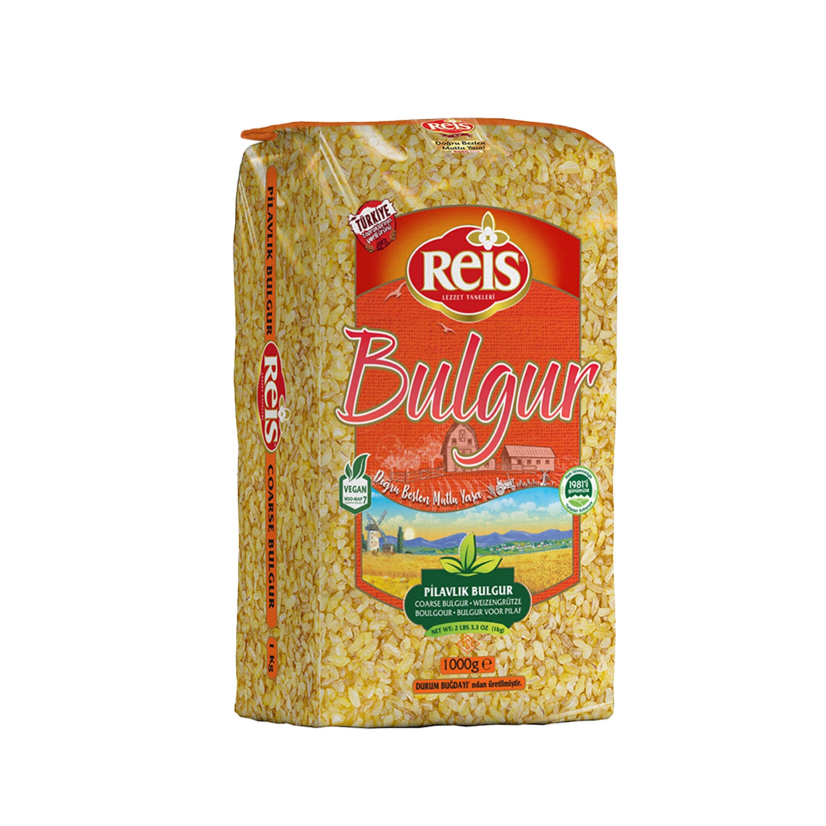 Reis Pilavlik Bulgur is a staple of Turkish cuisine, made from high-quality durum wheat and carefully processed to preserve its natural taste and texture.