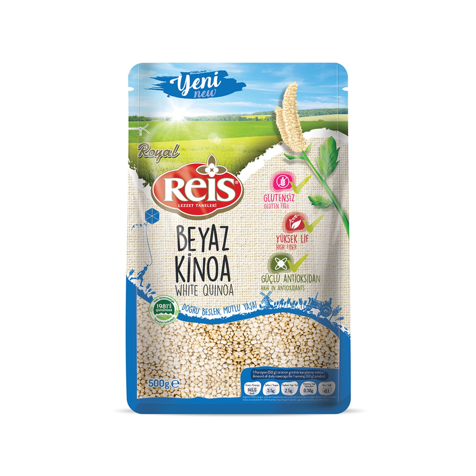 Reis Royal White Quinoa is a premium superfood sourced from trusted farms and packaged in Türkiye.