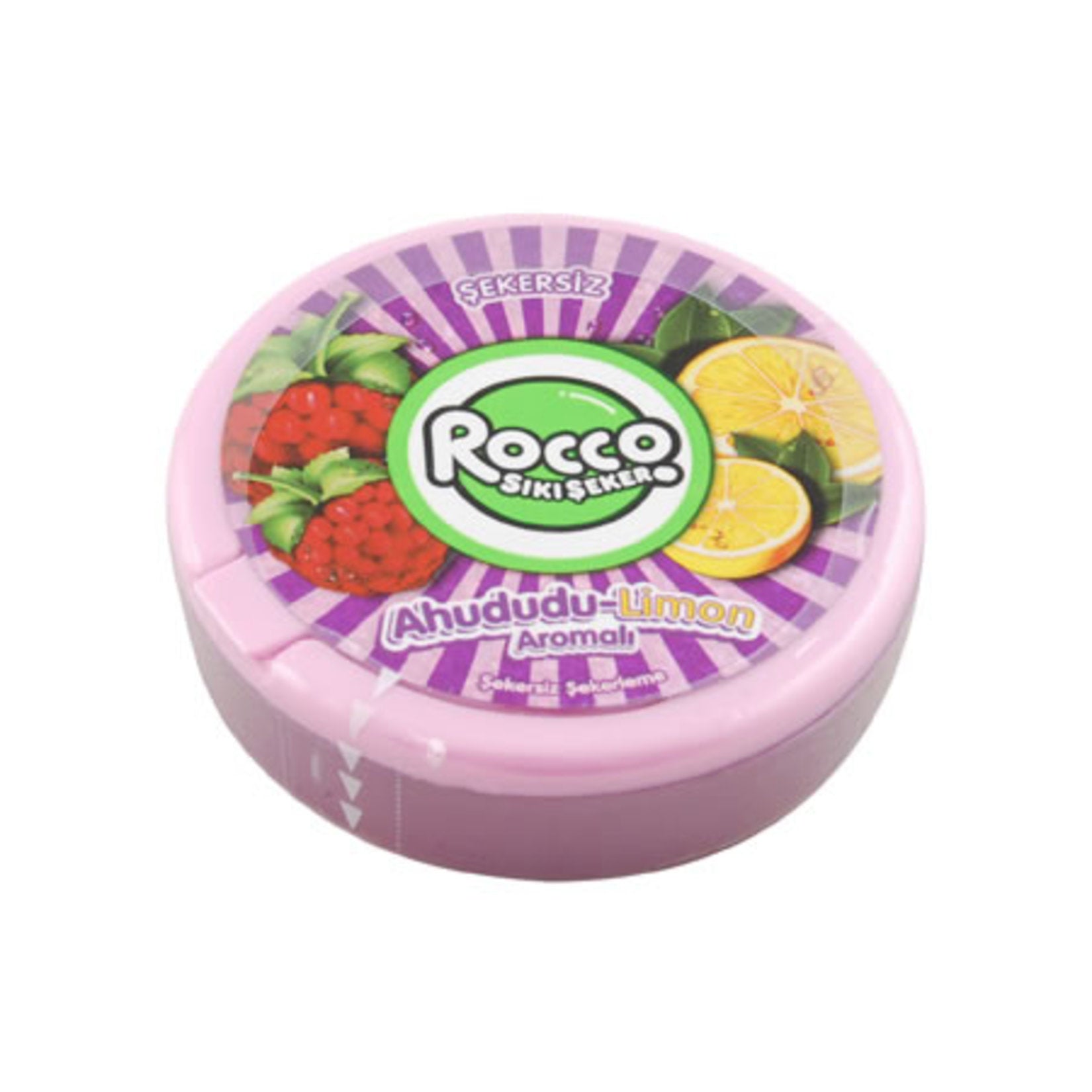 Rocco Hard Candy Raspberry & Lemon combines the bright sweetness of raspberry with the refreshing zing of lemon in a convenient pocket-size pack.