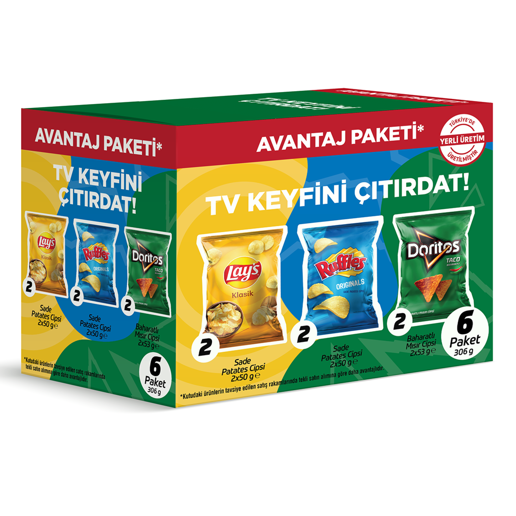Enjoy the best of Türkiye’s favorite chips in one convenient pack with the Ruffles Lays Doritos Snack Variety Pack.