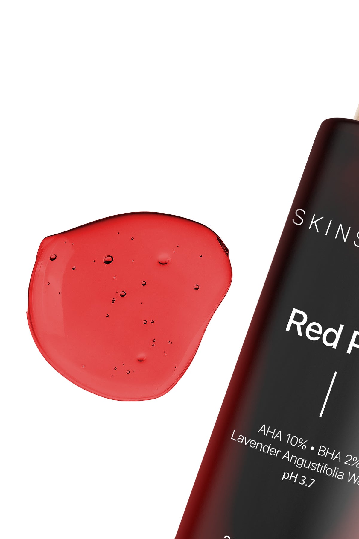 Skin Sensual Red Peel AHA 10% + BHA 2% Exfoliating Serum is a powerful yet balanced chemical exfoliant designed to help improve the look of uneven skin tone, dullness, and rough texture.