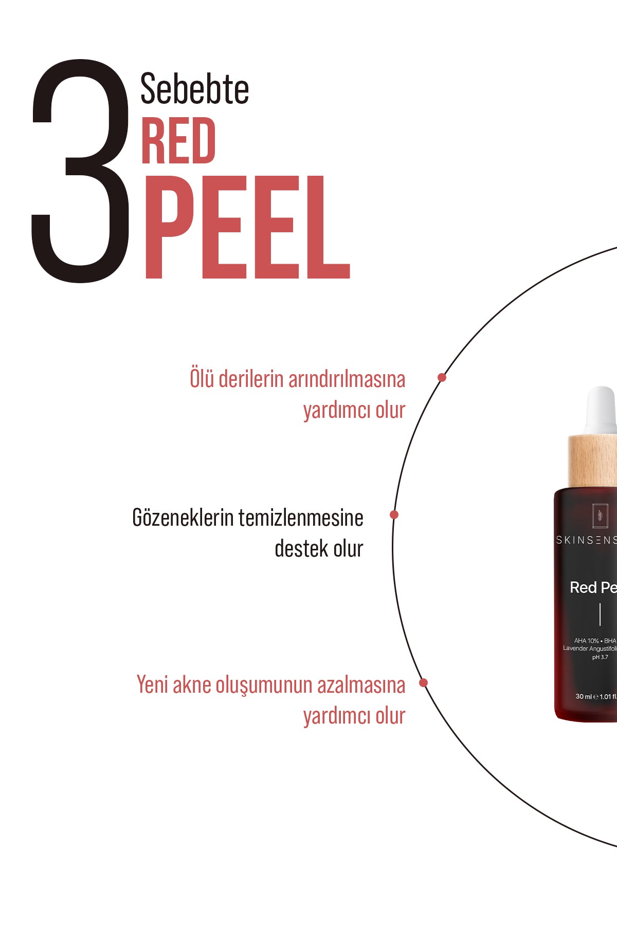 Skin Sensual Red Peel AHA 10% + BHA 2% Exfoliating Serum is a powerful yet balanced chemical exfoliant designed to help improve the look of uneven skin tone, dullness, and rough texture.