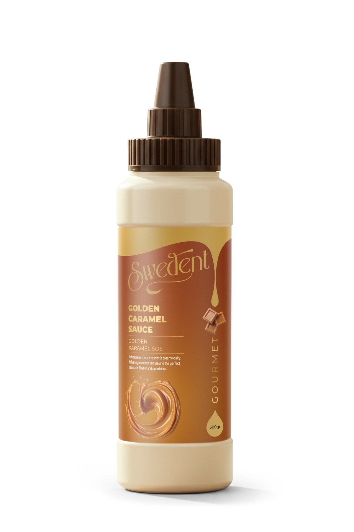 Add a rich finishing touch to your favorite desserts with Swedent Gurme Serisi Caramel Sauce.