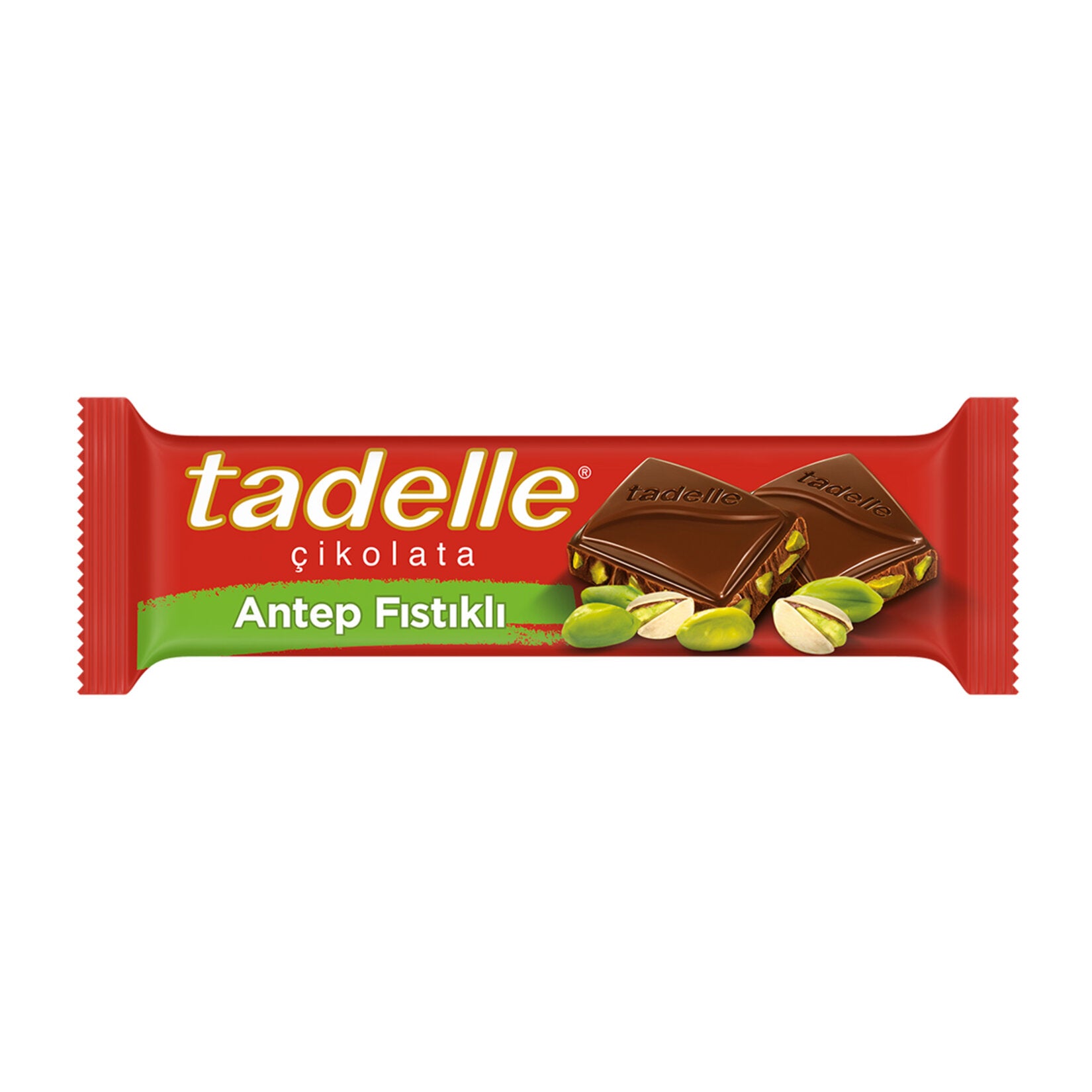 Tadelle Milk Chocolate Bar with Pistachio delivers a rich, creamy chocolate experience packed with 12% premium Antep pistachios.