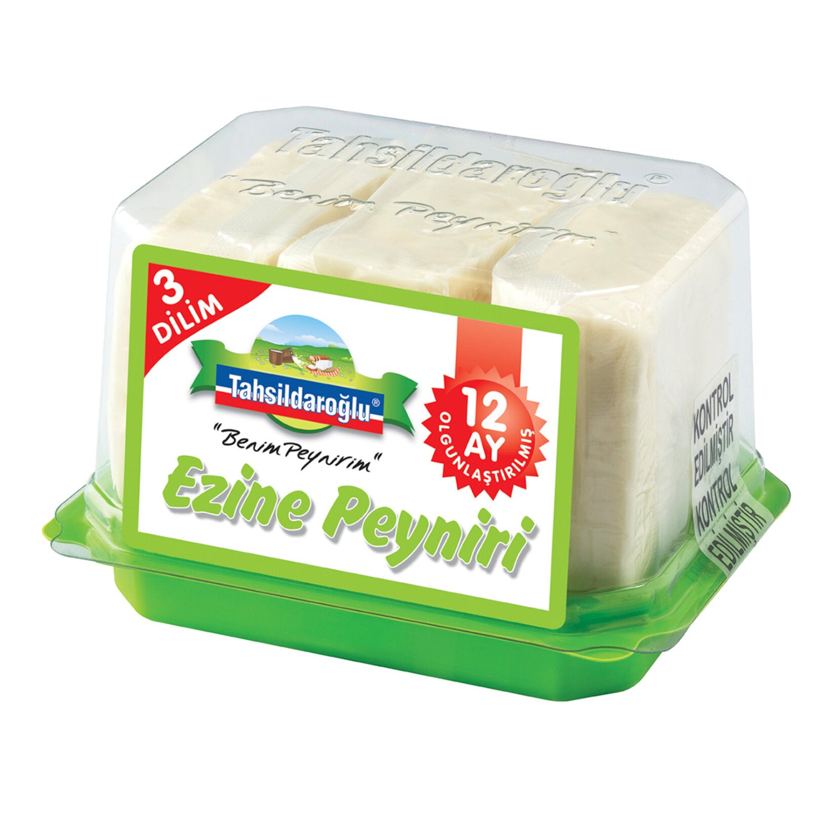 Tahsildaroglu Ezine Cheese is a premium Turkish white cheese aged for a full 365 days from production to achieve its rich, balanced flavor and firm yet creamy texture.
