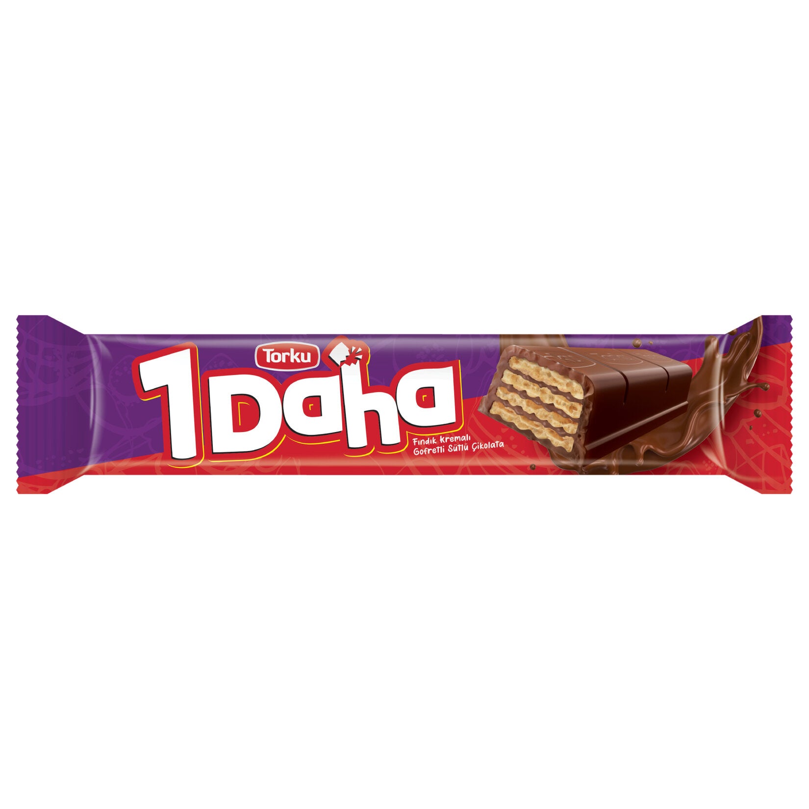 Torku 1 Daha Hazelnut Cream Wafer Milk Chocolate brings together smooth milk chocolate and a crispy hazelnut cream wafer for a perfectly balanced sweet snack.