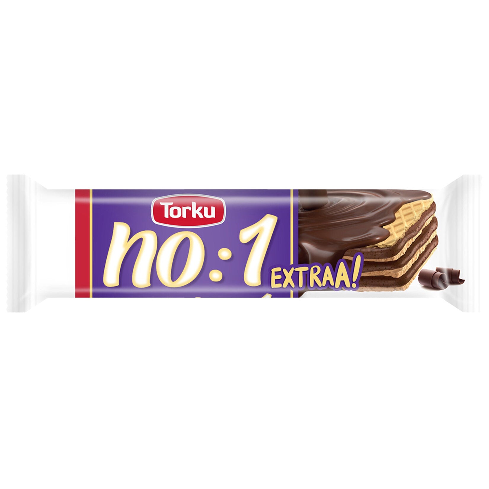 Torku No:1 Extra Chocolate Wafer is a rich, layered treat combining crispy wafer, smooth hazelnut cream (49%), and a generous milk chocolate coating (33%).