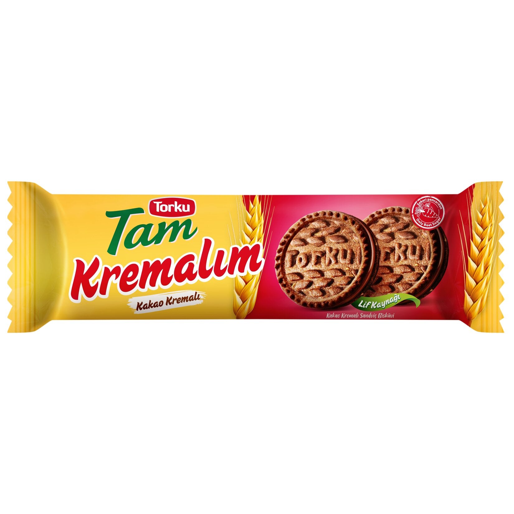 Torku Tam Kremalim Cacao Cream Biscuit blends the rich taste of cacao cream with the wholesome crunch of whole grain biscuits.
