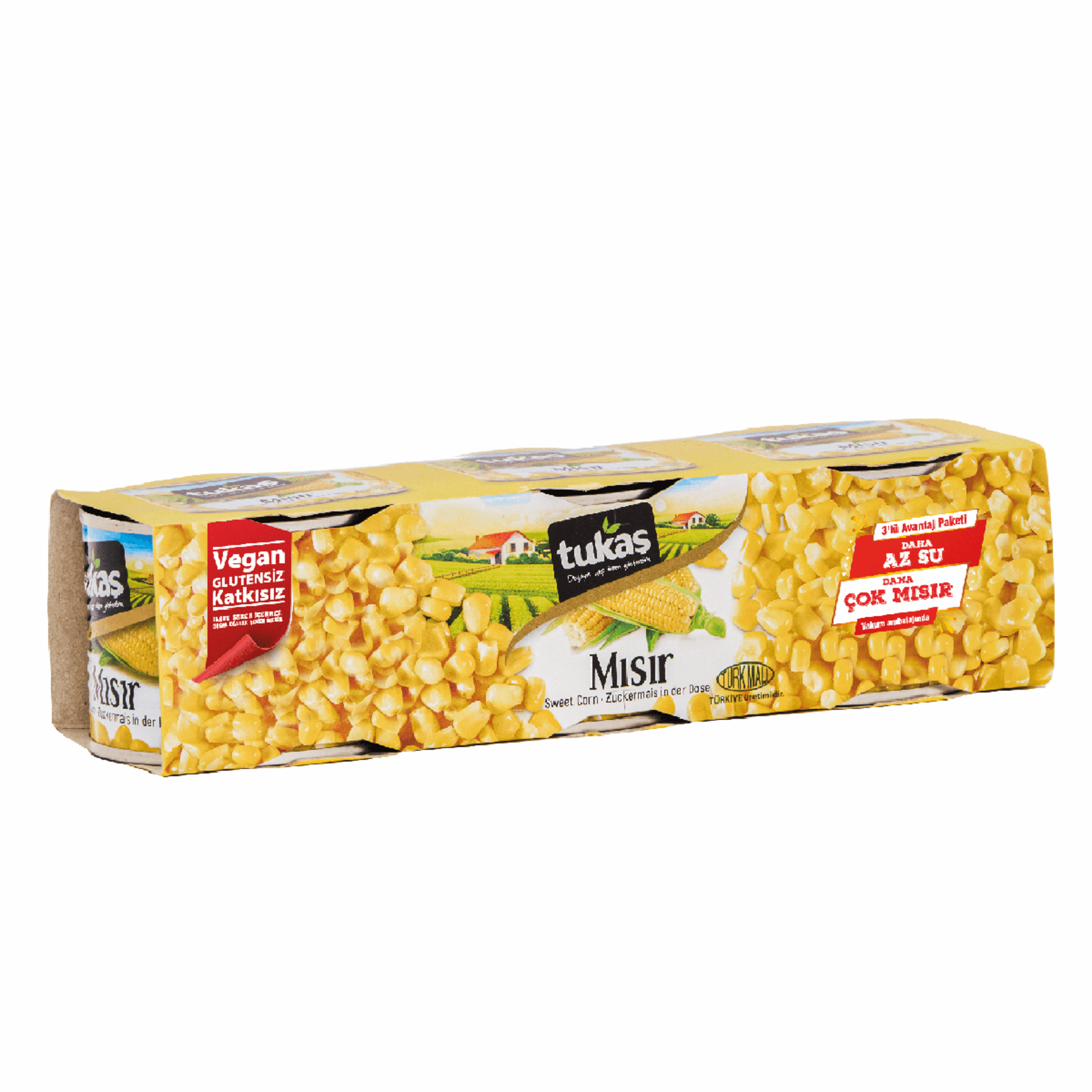 Tukas Sweet Corn 3 Pack brings the natural sweetness and freshness of carefully selected corn kernels straight to your kitchen.