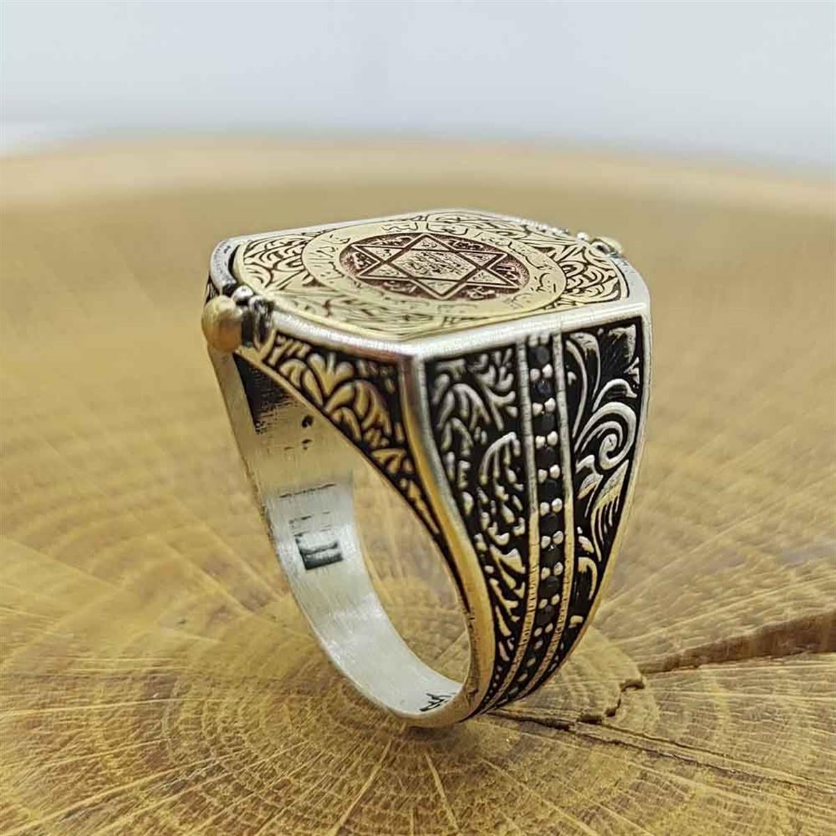 Turkish Silver Ring with Suleiman Seal and Ayat al Kursi is a powerful expression of faith and craftsmanship.