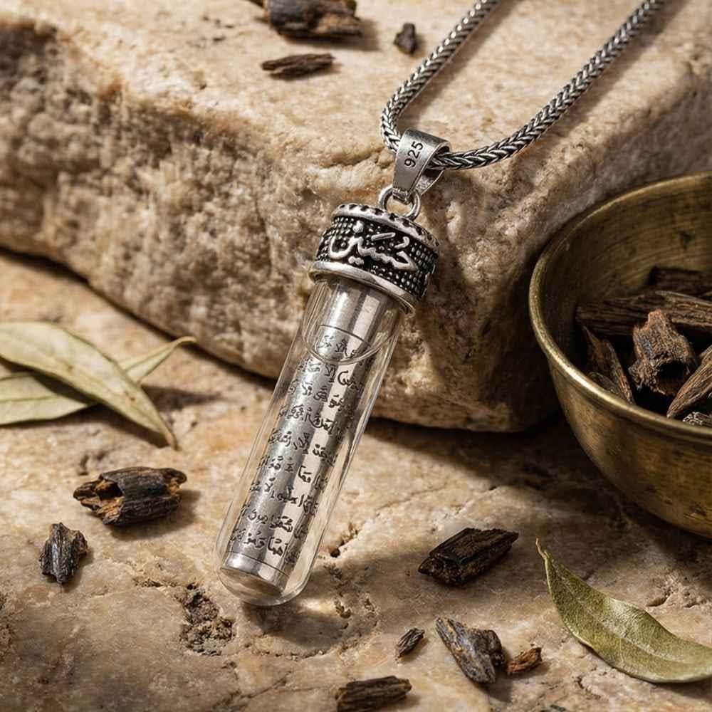 Rooted in centuries of spiritual tradition, this Turkish Sterling Silver Amulet Necklace with Ayatul Kursi is a meaningful piece of faith-inspired jewelry crafted in 925 sterling silver.