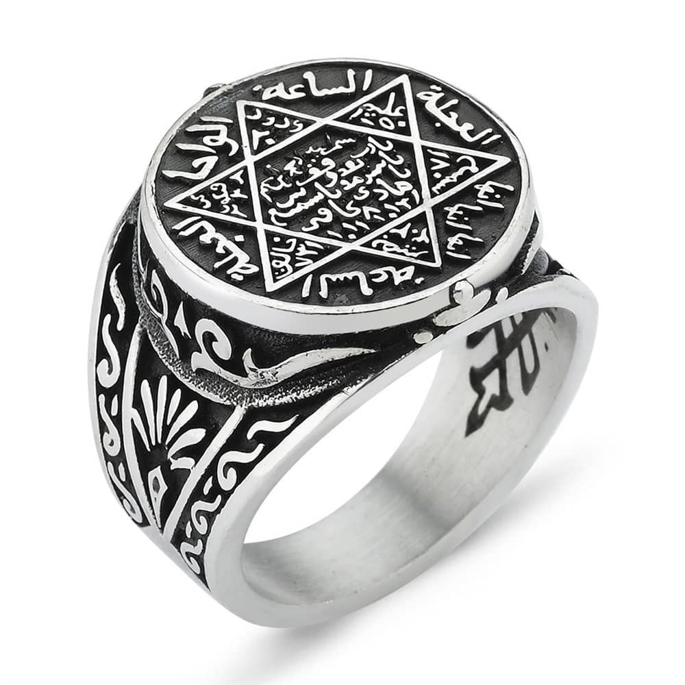 Crafted in solid 925 Sterling Silver, this striking Turkish Sterling Silver Jewelry Set with Seal of Solomon brings together a ring, necklace, and bracelet united by one of the most powerful symbols in history.