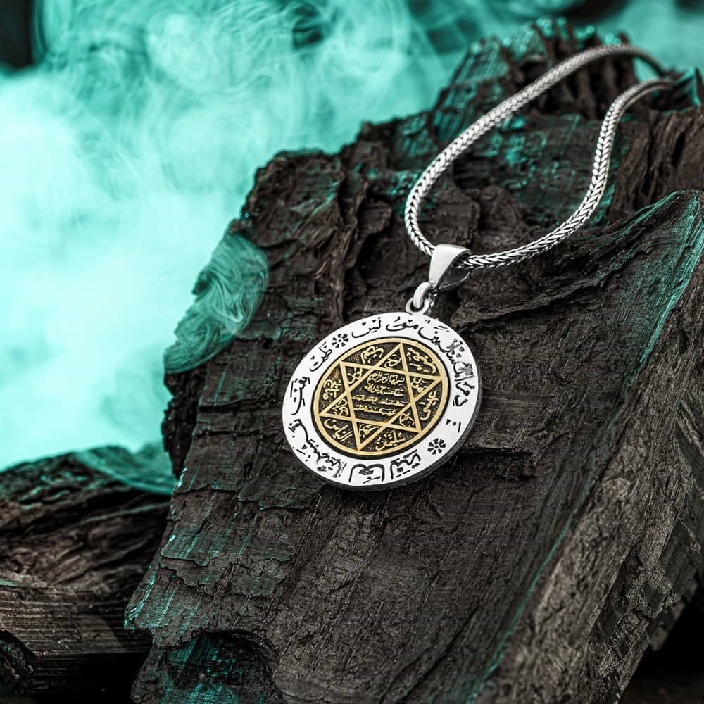 Crafted in solid 925 Sterling Silver, this striking Turkish Sterling Silver Jewelry Set with Seal of Solomon brings together a ring, necklace, and bracelet united by one of the most powerful symbols in history.
