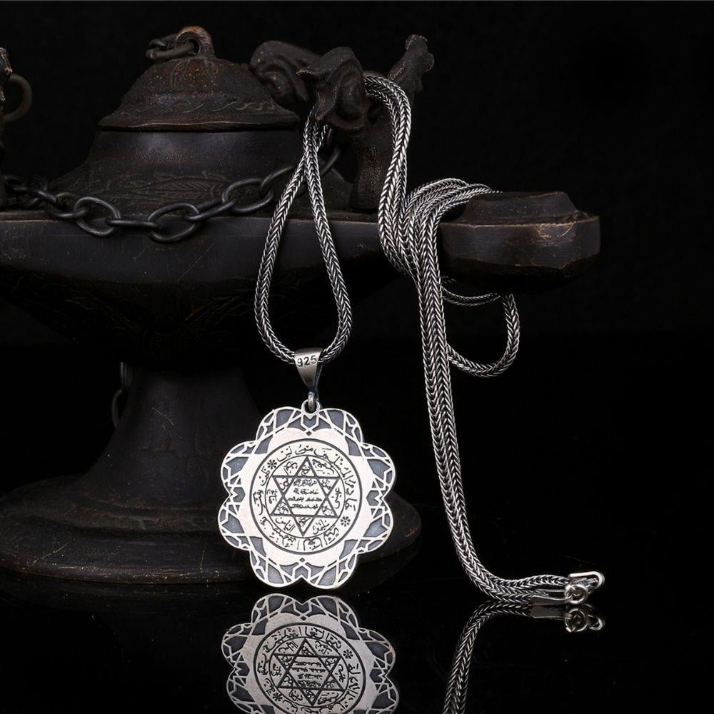 Rooted in centuries of symbolism, this Turkish Sterling Silver Necklace with Seal of Solomon unites spiritual meaning with refined craftsmanship.
