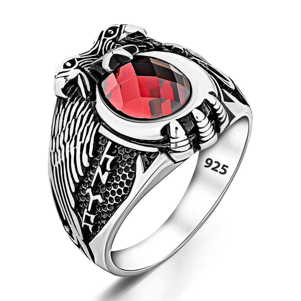Turkish Sterling Silver Ring with Double Headed Eagle is a bold statement piece inspired by deep-rooted Turkic symbolism.