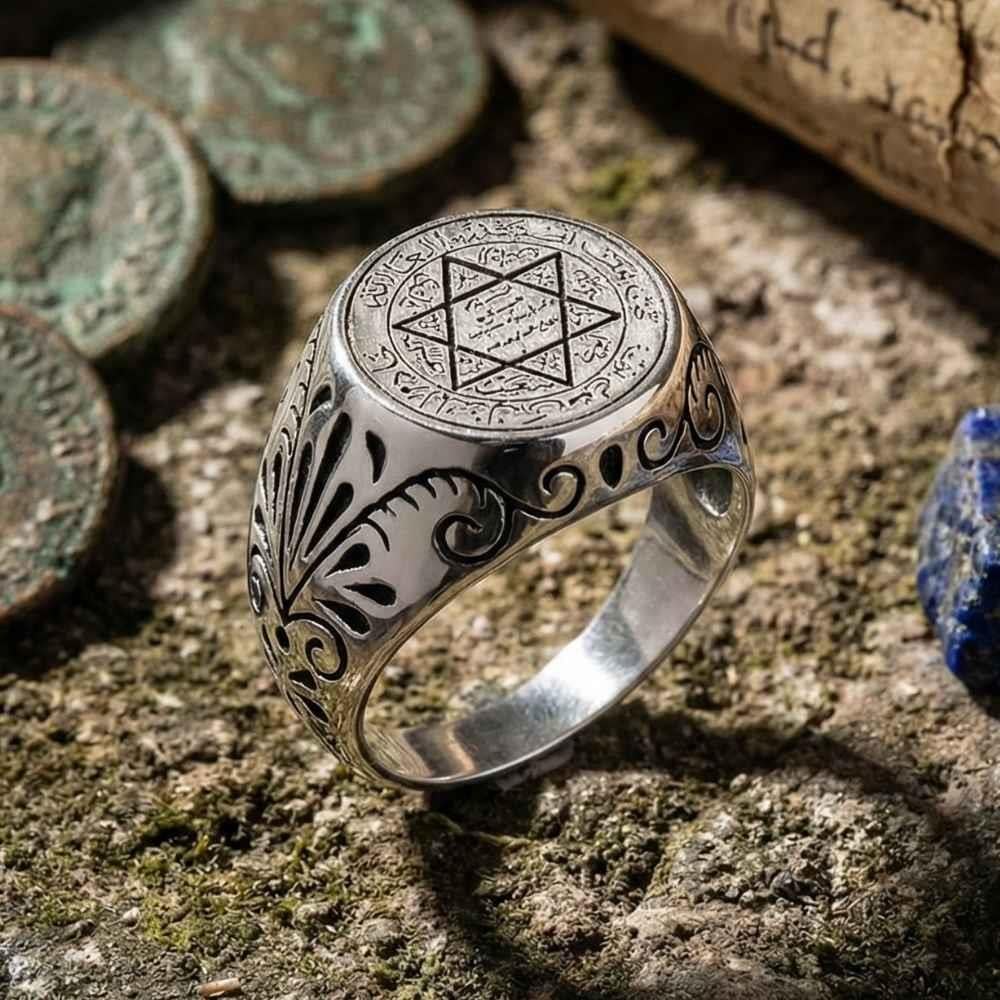 Turkish Sterling Silver Ring with Seal of Solomon is a powerful symbol rooted in centuries of Islamic and Ottoman tradition.
