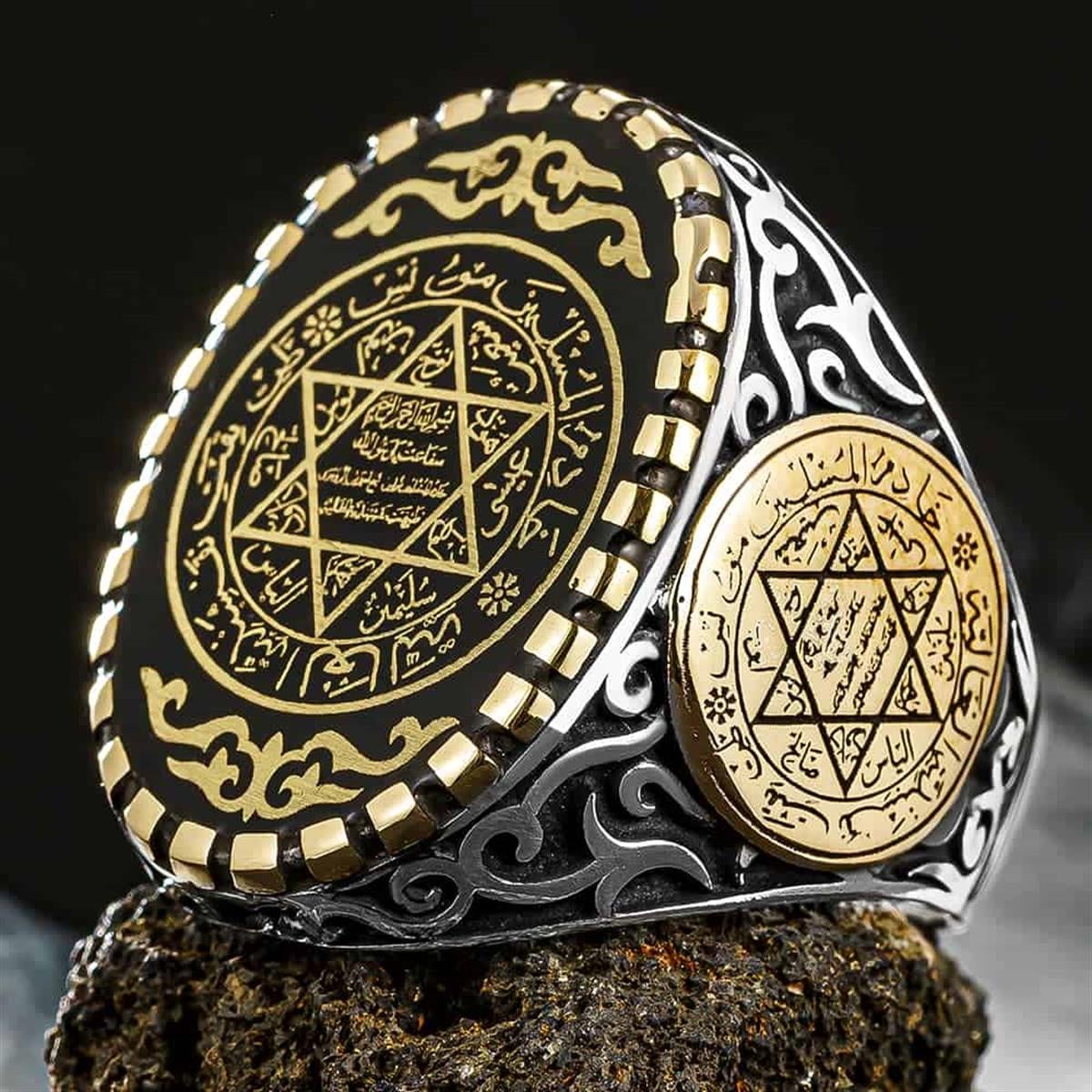 Turkish Sterling Silver Ring with Seal of Solomon is a bold statement piece inspired by centuries of spiritual and cultural heritage in Türkiye.