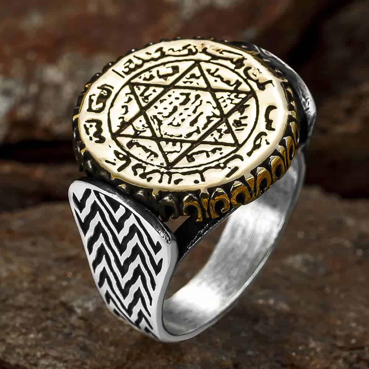 Turkish Sterling Silver Ring with Seal of Solomon is a bold and symbolic piece crafted for those who appreciate heritage, meaning, and masterful metalwork.