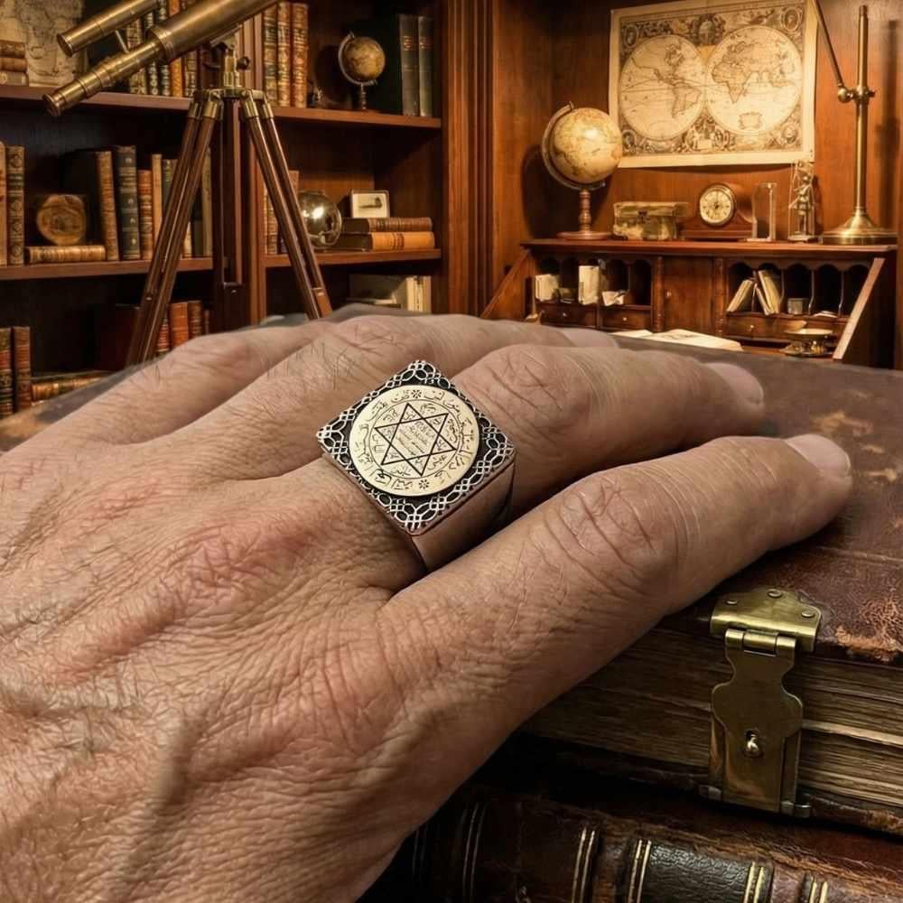 Turkish Sterling Silver Ring with Seal of Solomon is a bold expression of heritage and symbolism, crafted for those who appreciate meaningful design and masterful metalwork.