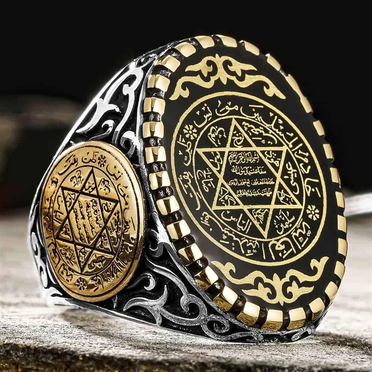 Turkish Sterling Silver Ring with Seal of Solomon is a bold statement piece inspired by centuries of spiritual and cultural heritage in Türkiye.