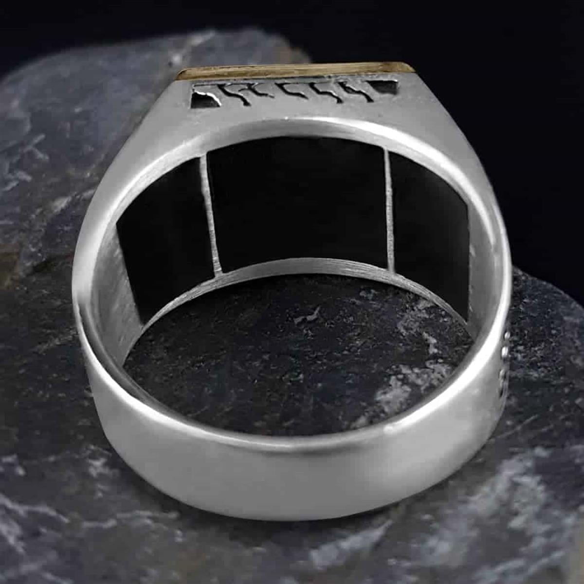 Turkish Sterling Silver Ring with Suleiman Seal is a bold statement piece inspired by the grandeur of the Ottoman era.