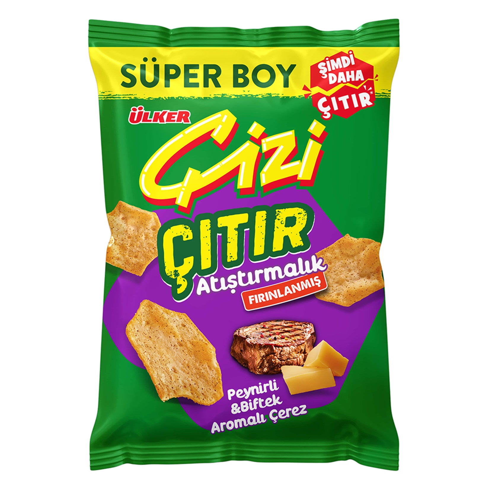 Ulker Cizi Crispy Cheese & Steak Super Size delivers a bold and savory snacking experience straight from Türkiye.