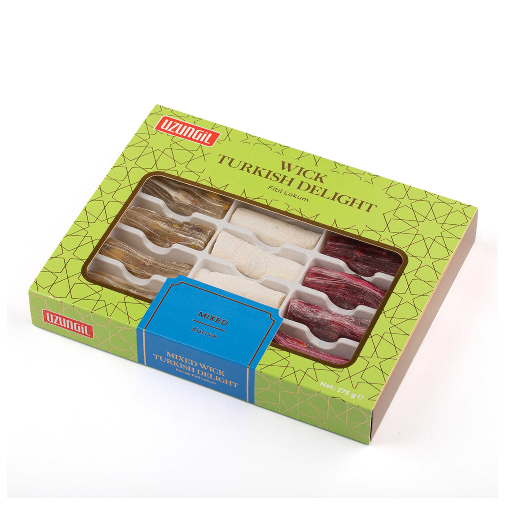Experience the traditional flavors of Türkiye with Uzungil Fitil Lokum Mixed Turkish Delight.