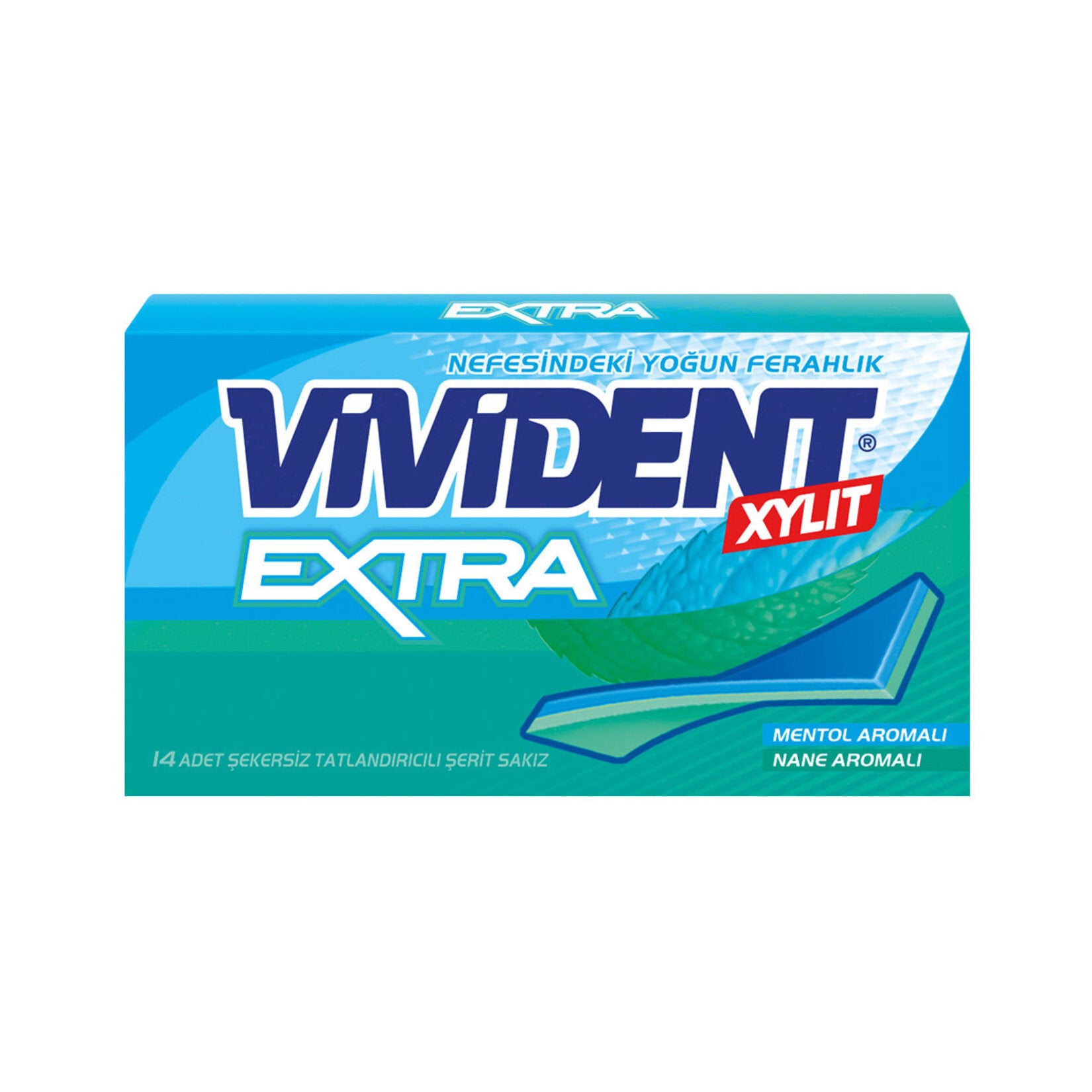 Vivident Extra Sugar-Free Mint Gum Strip delivers a refreshing burst of cool mint flavor in every chew.