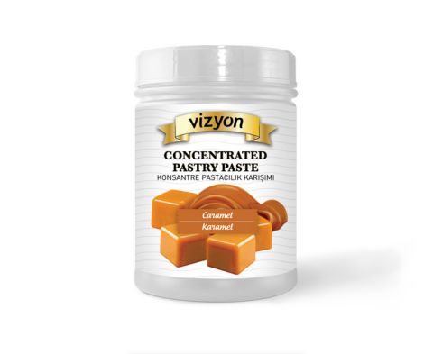 VİZYON Concentrated Pastry Mix Caramel 1 KG is developed to bring a rich, intense caramel flavor and deep aroma to your desserts.