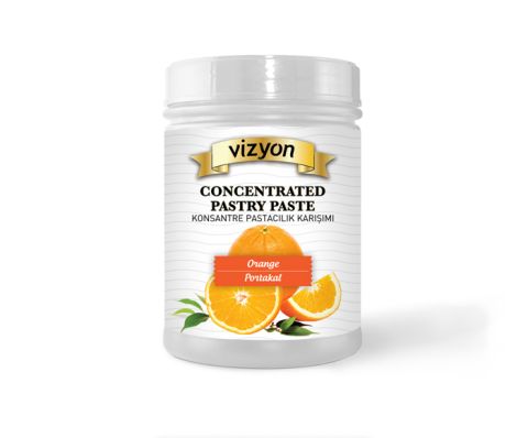 VİZYON Concentrated Pastry Mix Orange is a professional-grade flavoring blend designed to bring a refreshing and well-balanced citrus taste to your desserts.