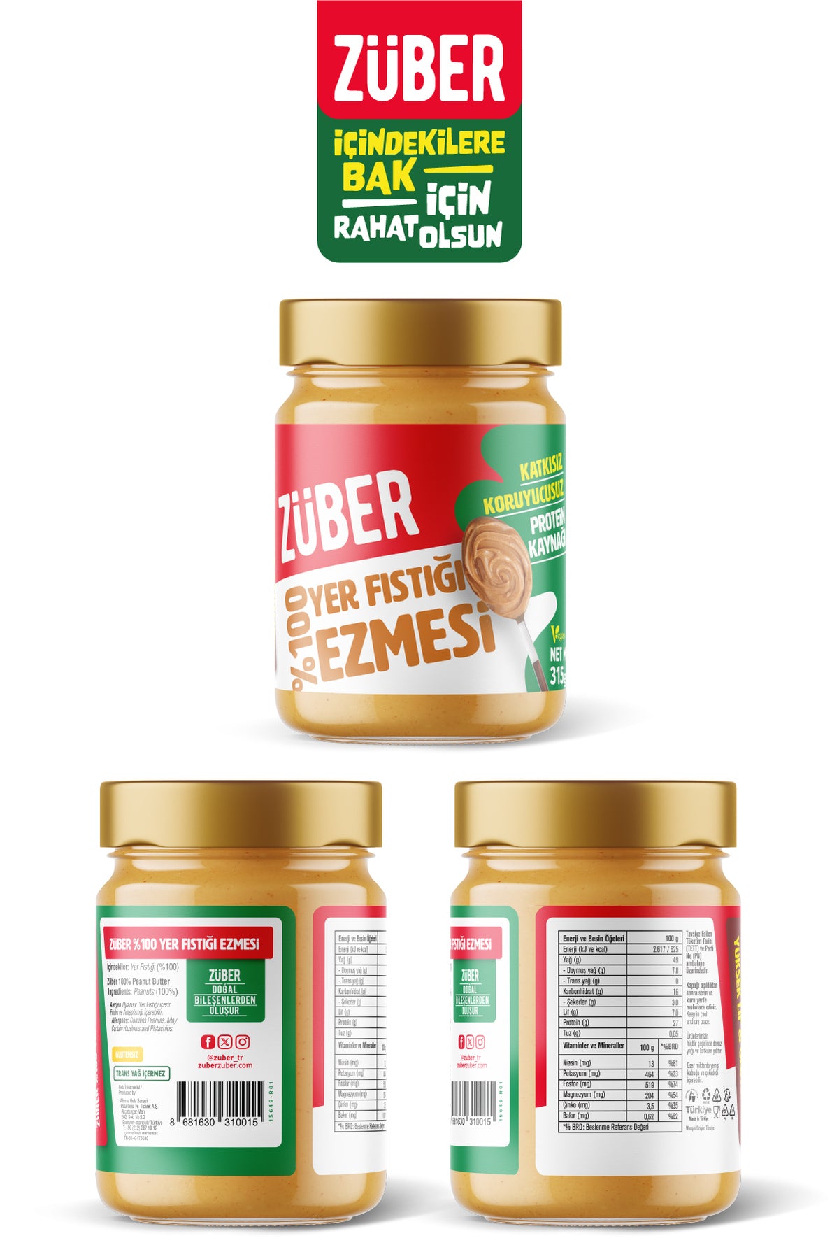 Zuber 100% Peanut Butter Winter Special Edition 11.1 oz (315 g)