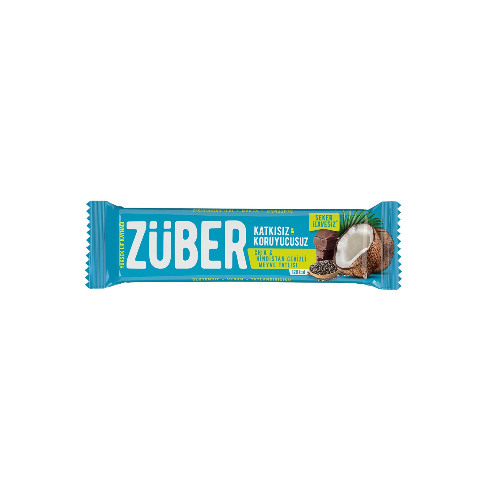Looking for a healthy and delicious snack on the go? The Zuber Chia Coconut Fruit Bar is packed with natural ingredients like dates, hazelnuts, almonds, and coconut, delivering a rich and satisfying flavor with every bite.