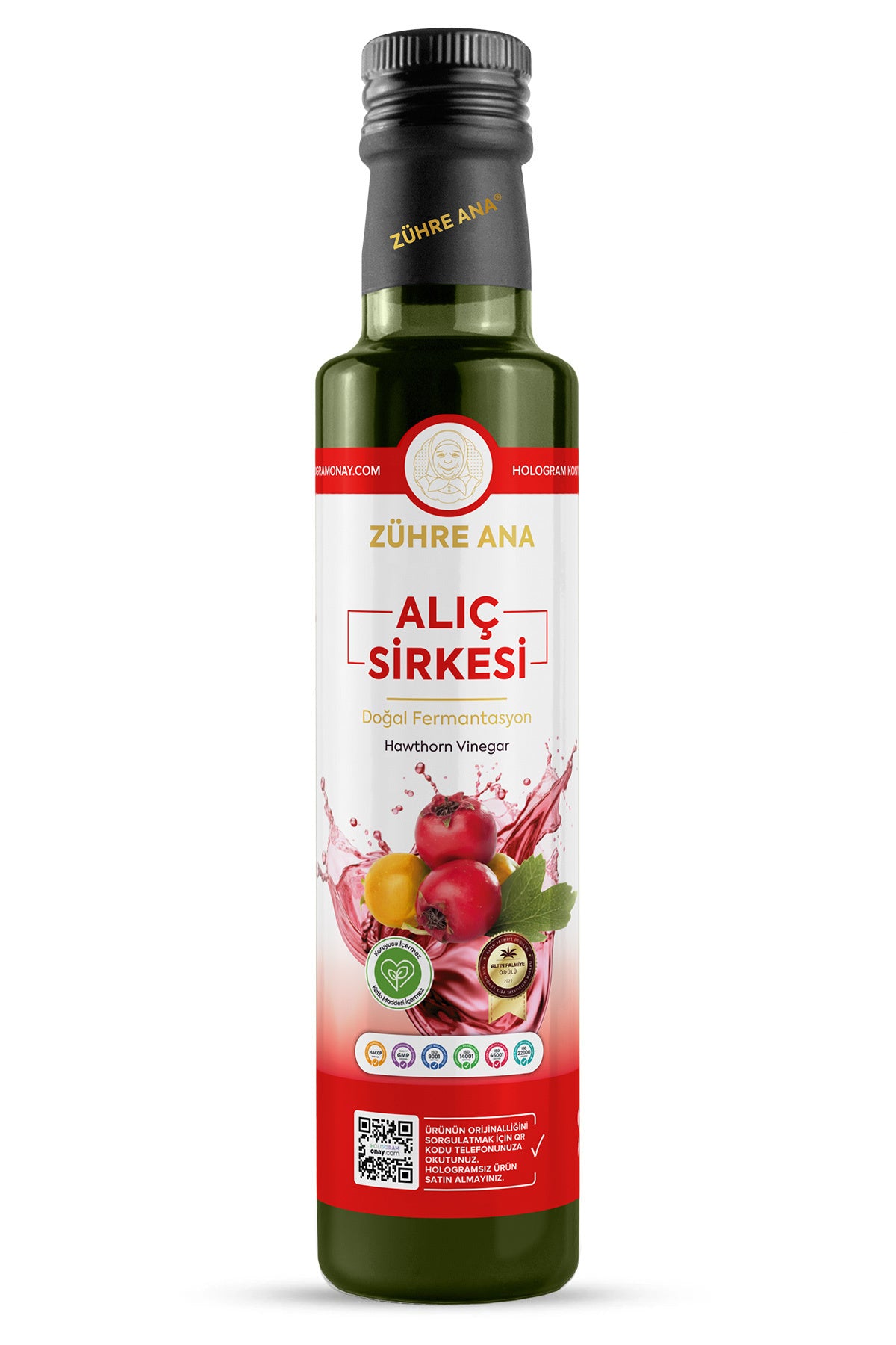 Zuhre Ana Alic Sirkesi Hawthorn Vinegar is traditionally crafted in Türkiye using natural fermentation methods.