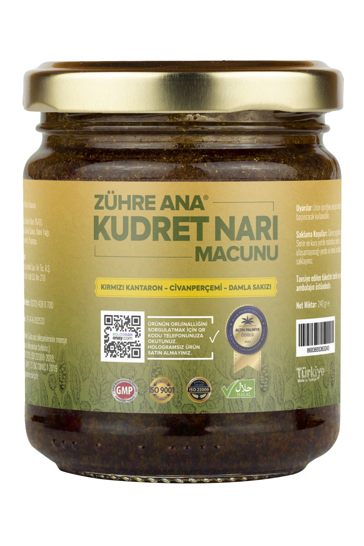 Zühre Ana Kudret Nari Macunu is a traditional Turkish herbal paste supplement crafted with carefully selected botanicals and natural ingredients.