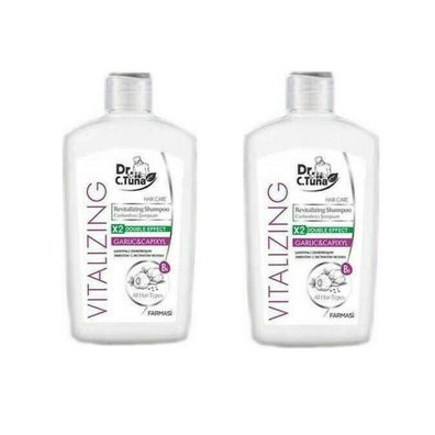 2 X Dr. C. Tuna Vitalizing Garlic & Capixyl Shampoo for Hair 16.9oz (500ml)
