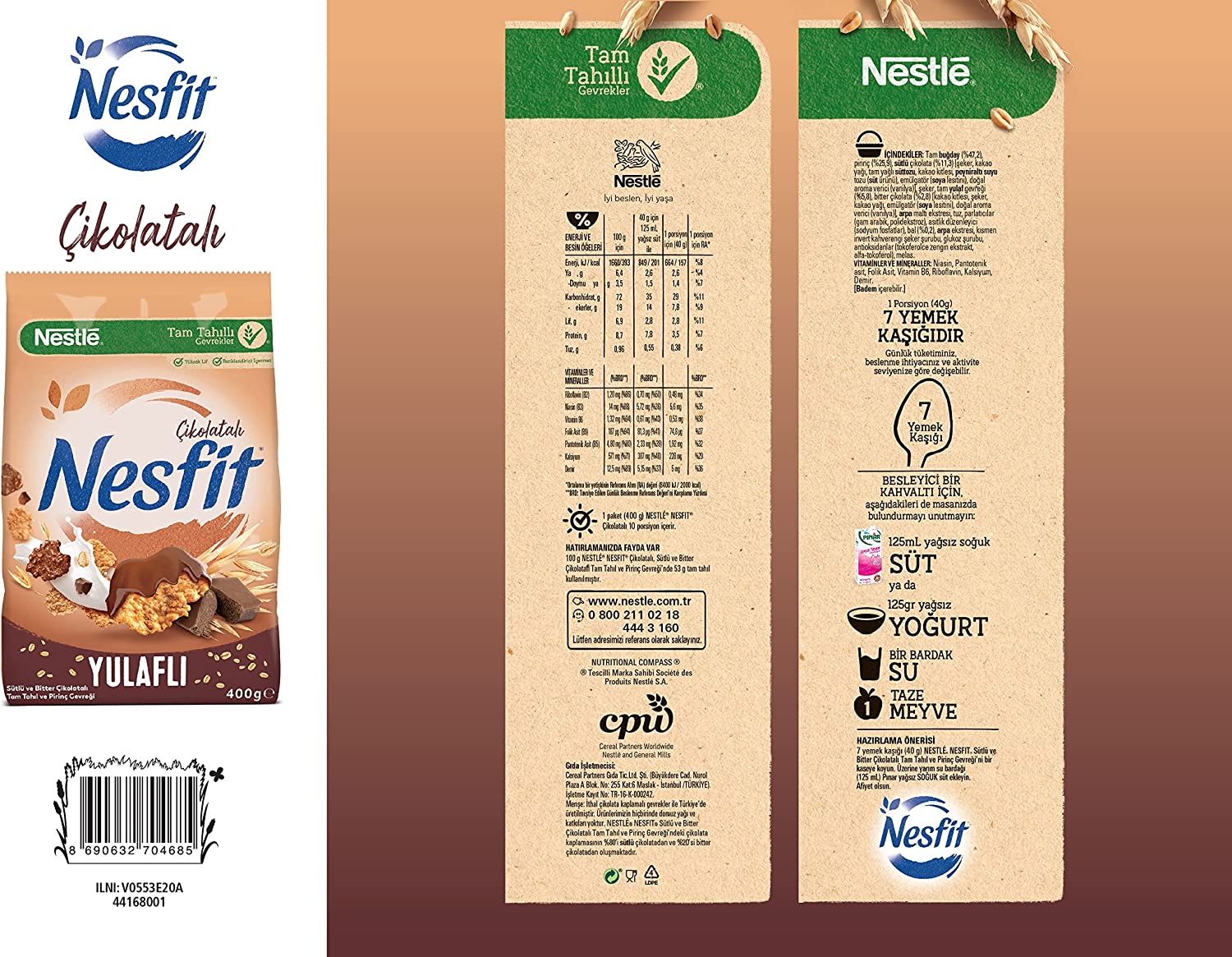 Nestle Nesfit Chocolate Breakfast Cereal 400 gram