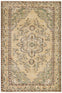 Authentic Turkish Floral Patterned Vintage Hand Woven Carpet