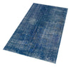 Authentic Turkish Hand Woven Blue Vintage Carpet