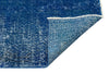 Authentic Turkish Hand Woven Blue Vintage Carpet