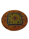 Authentic Turkish Vintage Tile Color Hand Woven Round Rug